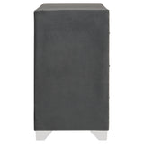 Melody 6-drawer Upholstered Dresser Grey - Tampa Furniture Outlet
