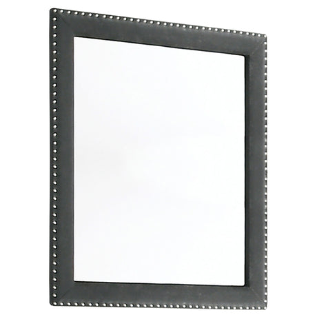 Tampa Furniture Outlet - Coaster - Melody Upholstered Dresser Mirror Grey - 223384