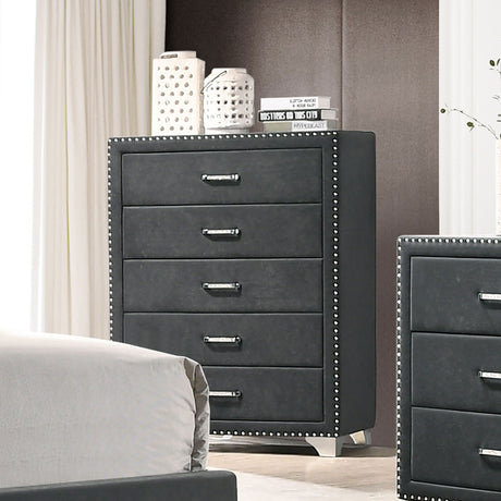 Melody 5-drawer Bedroom Chest Grey - Tampa Furniture Outlet
