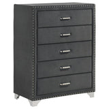Tampa Furniture Outlet - Coaster - Melody 5-drawer Bedroom Chest Grey - 223385
