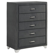 Tampa Furniture Outlet - Coaster - Melody 5-drawer Bedroom Chest Grey - 223385