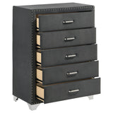 Melody 5-drawer Bedroom Chest Grey - Tampa Furniture Outlet