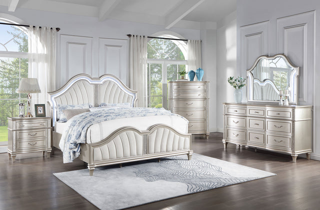 Tampa Furniture Outlet - Coaster - Evangeline 5-piece Eastern King Bedroom Set Silver Oak - 223391KE-S5