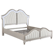 Tampa Furniture Outlet - Coaster - Evangeline Wood Eastern King LED Panel Bed Silver Oak - 223391KE