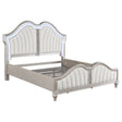 Tampa Furniture Outlet - Coaster - Evangeline Wood California King LED Panel Bed Silver Oak - 223391KW