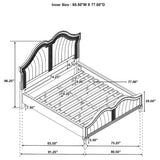 Evangeline Wood California King LED Panel Bed Silver Oak - Tampa Furniture Outlet