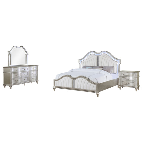 Evangeline 4-piece Queen Bedroom Set Silver Oak - Tampa Furniture Outlet