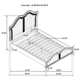 Evangeline Wood Queen LED Panel Bed Silver Oak - Tampa Furniture Outlet