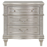 Evangeline 3-drawer Nightstand Silver Oak - Tampa Furniture Outlet