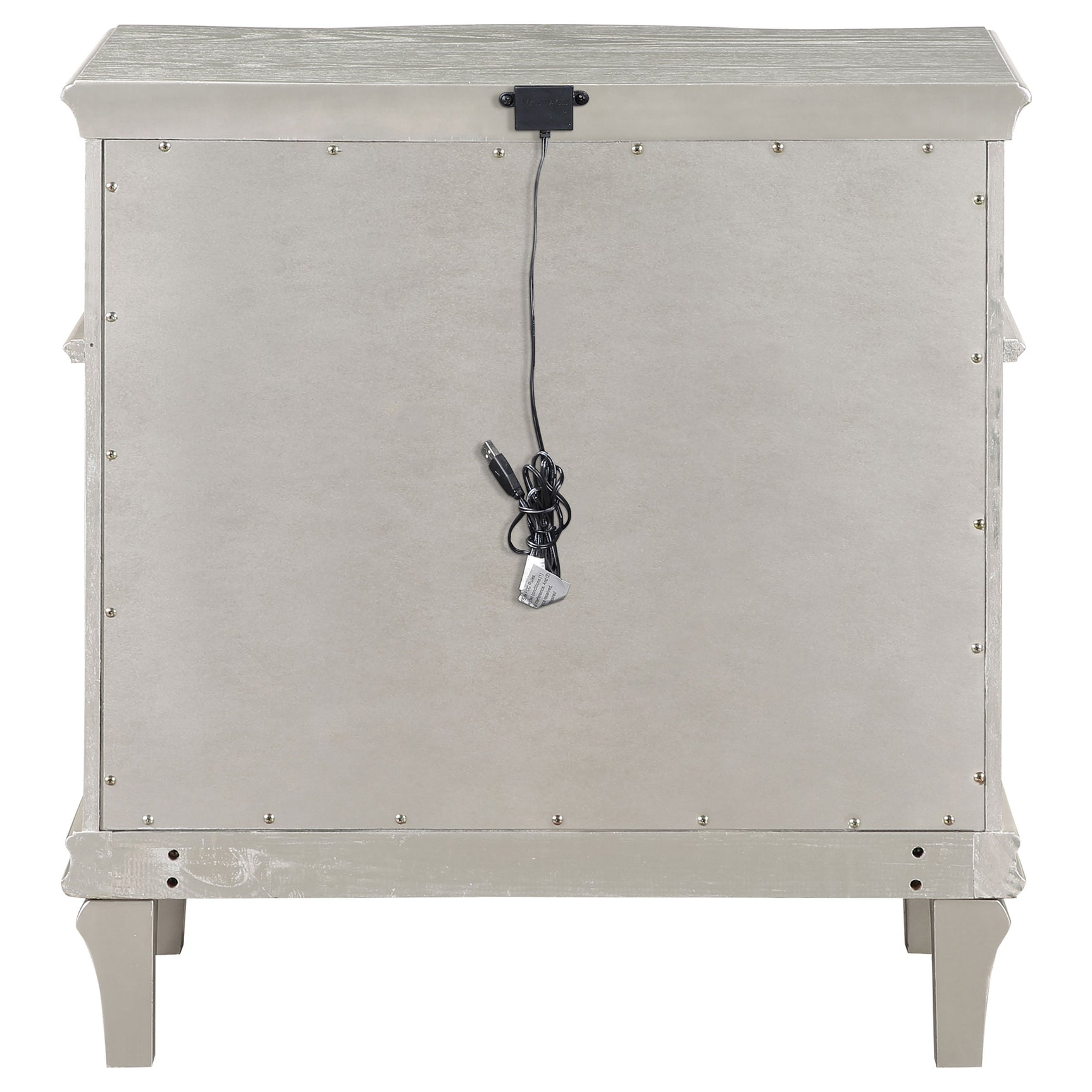 Evangeline 3-drawer Nightstand Silver Oak - Tampa Furniture Outlet