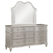 Tampa Furniture Outlet - Coaster - Evangeline 9-drawer Dresser with Mirror Silver Oak - 223393M