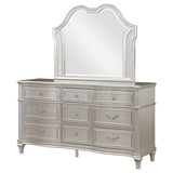 Evangeline 9-drawer Dresser with Mirror Silver Oak - Tampa Furniture Outlet