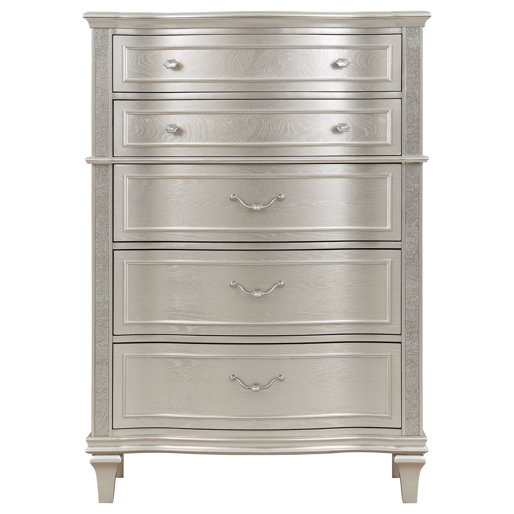 Evangeline 6-drawer Bedroom Chest Silver Oak - Tampa Furniture Outlet