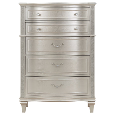 Evangeline 6-drawer Bedroom Chest Silver Oak - Tampa Furniture Outlet