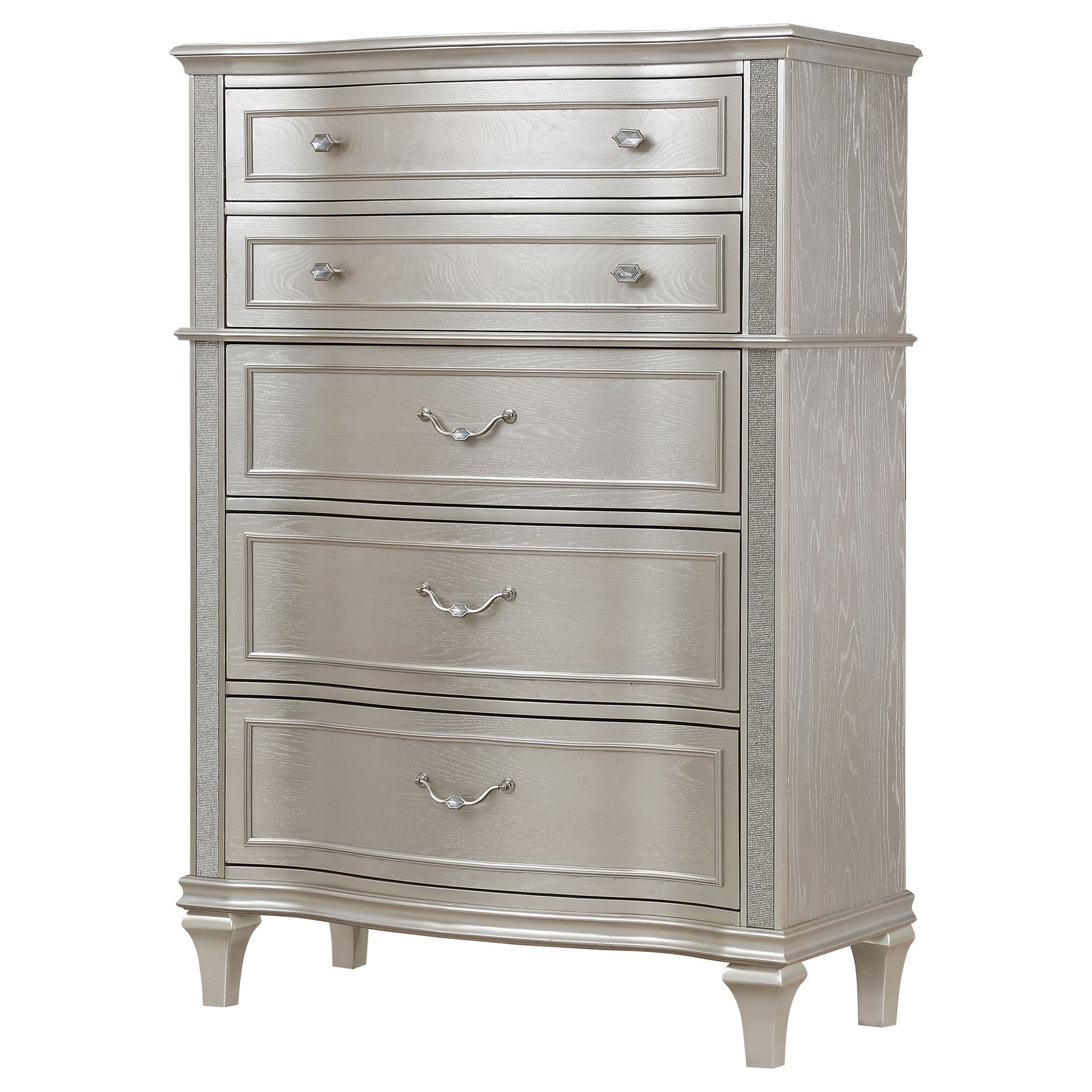 Evangeline 6-drawer Bedroom Chest Silver Oak - Tampa Furniture Outlet