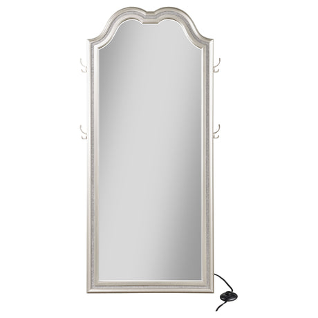 Evangeline Full Length LED Light Floor Mirror Silver Oak - Tampa Furniture Outlet