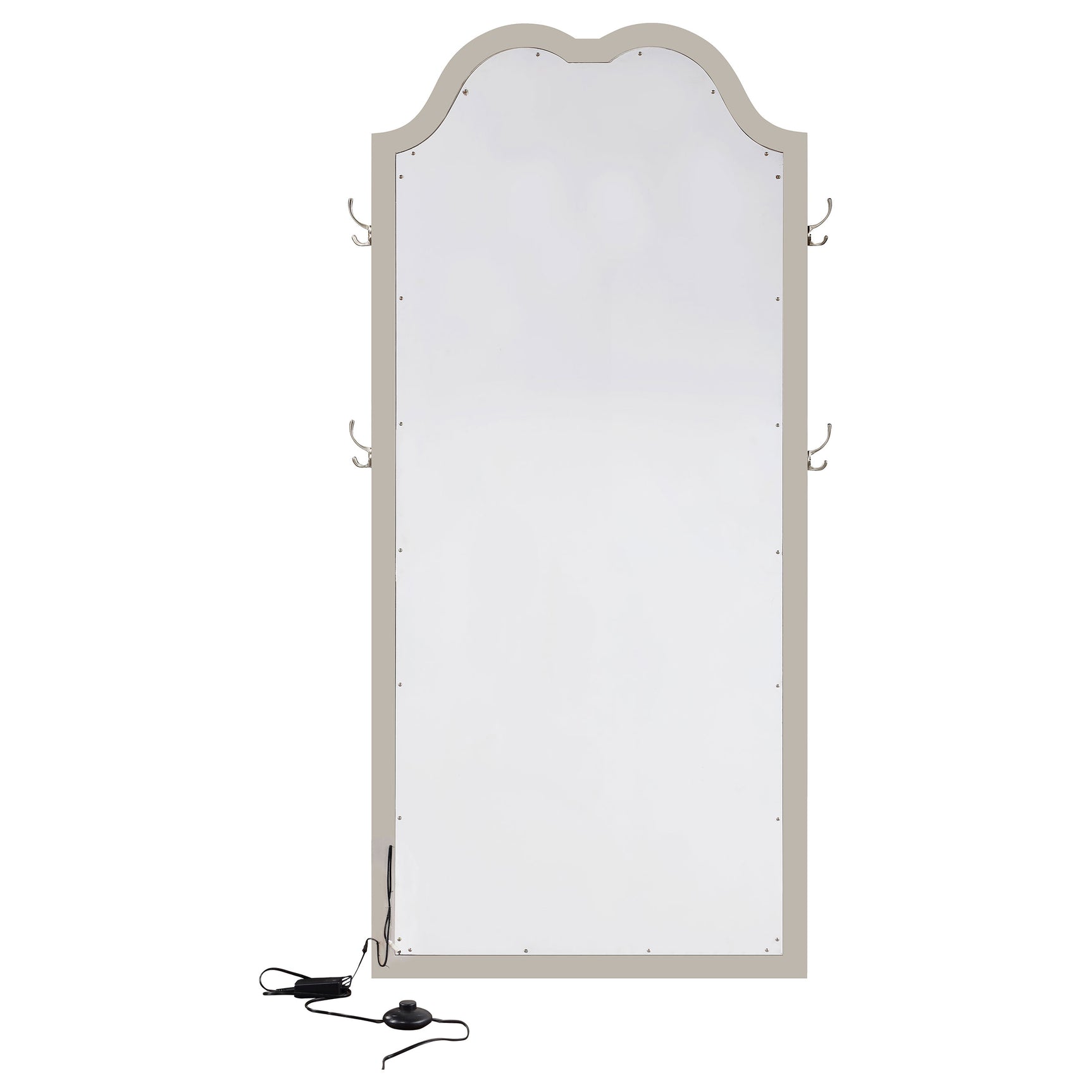 Evangeline Full Length LED Light Floor Mirror Silver Oak - Tampa Furniture Outlet