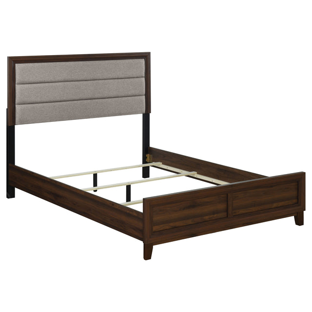 Tampa Furniture Outlet - Coaster - Welsley 50-inch Upholstered California King Bed Walnut - 223441KW