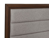 Welsley 50-inch Upholstered California King Bed Walnut - Tampa Furniture Outlet