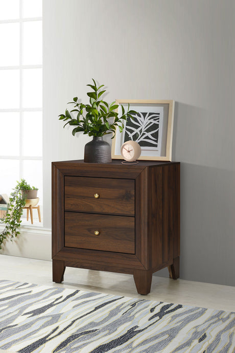 Welsley 2-drawer Nightstand Bedside Table Walnut - Tampa Furniture Outlet