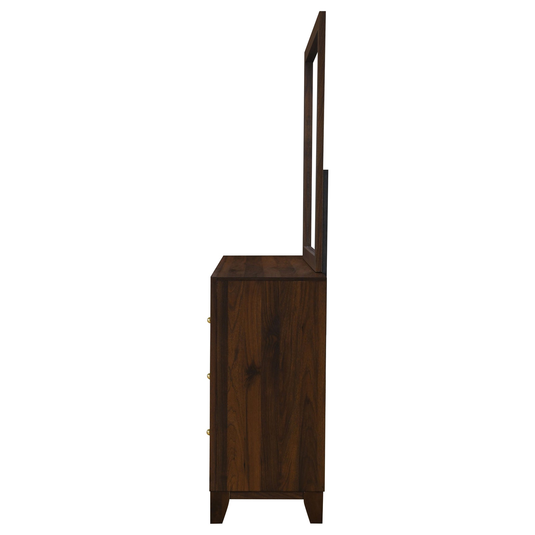 Welsley 6-drawer Dresser and Mirror Walnut - Tampa Furniture Outlet