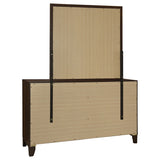 Welsley 6-drawer Dresser and Mirror Walnut - Tampa Furniture Outlet