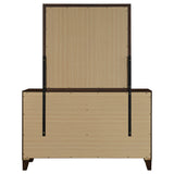 Welsley 6-drawer Dresser and Mirror Walnut - Tampa Furniture Outlet