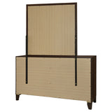 Welsley 6-drawer Dresser and Mirror Walnut - Tampa Furniture Outlet