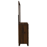Welsley 6-drawer Dresser and Mirror Walnut - Tampa Furniture Outlet