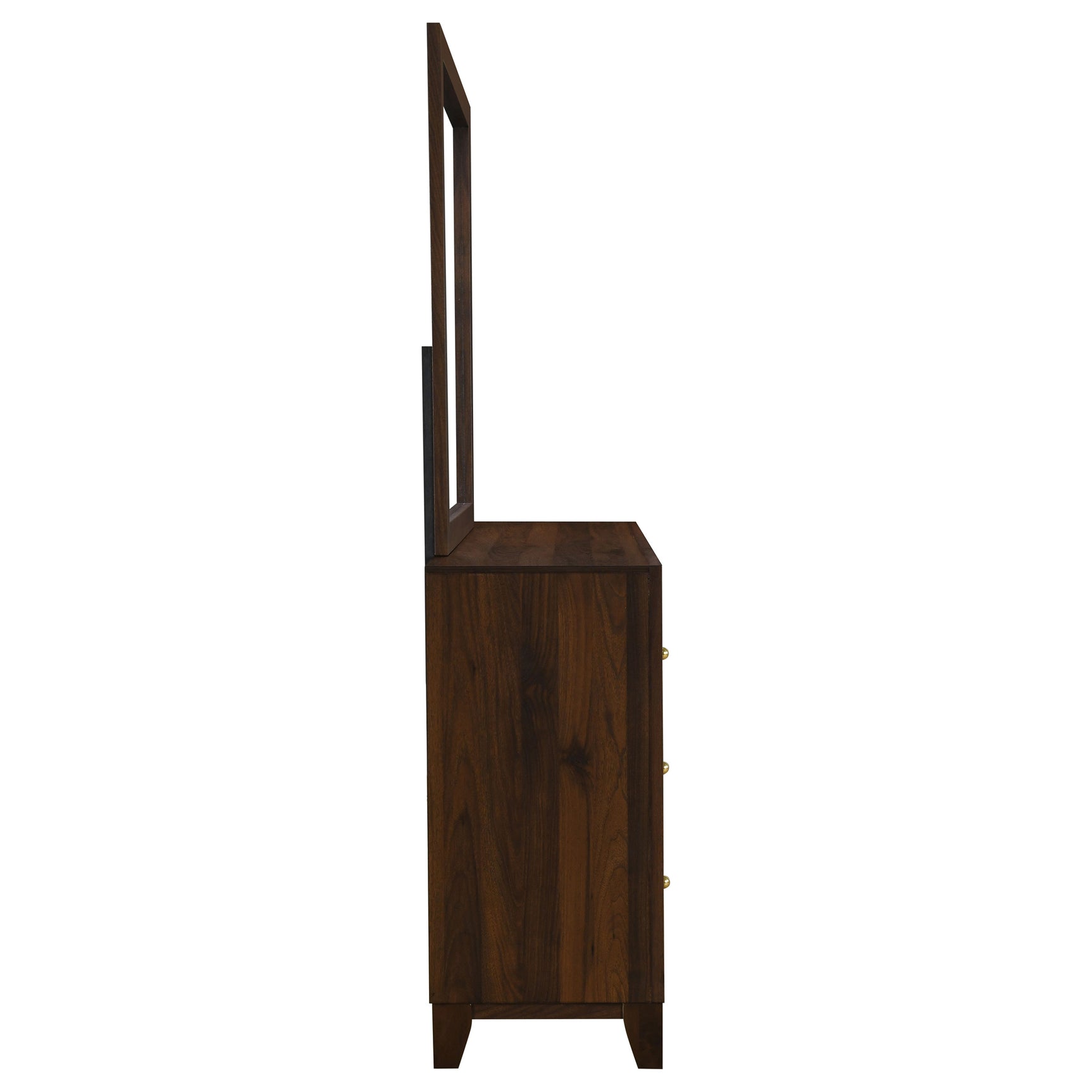 Welsley 6-drawer Dresser and Mirror Walnut - Tampa Furniture Outlet