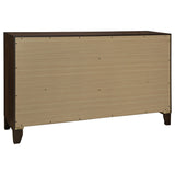 Welsley 6-drawer Dresser Cabinet Walnut - Tampa Furniture Outlet