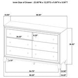 Welsley 6-drawer Dresser Cabinet Walnut - Tampa Furniture Outlet