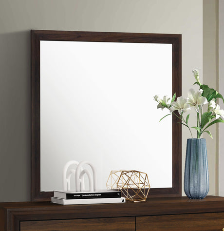 Welsley Dresser Mirror Walnut - Tampa Furniture Outlet