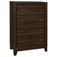 Tampa Furniture Outlet - Coaster - Welsley 4-drawer Chest of Drawers Walnut - 223445