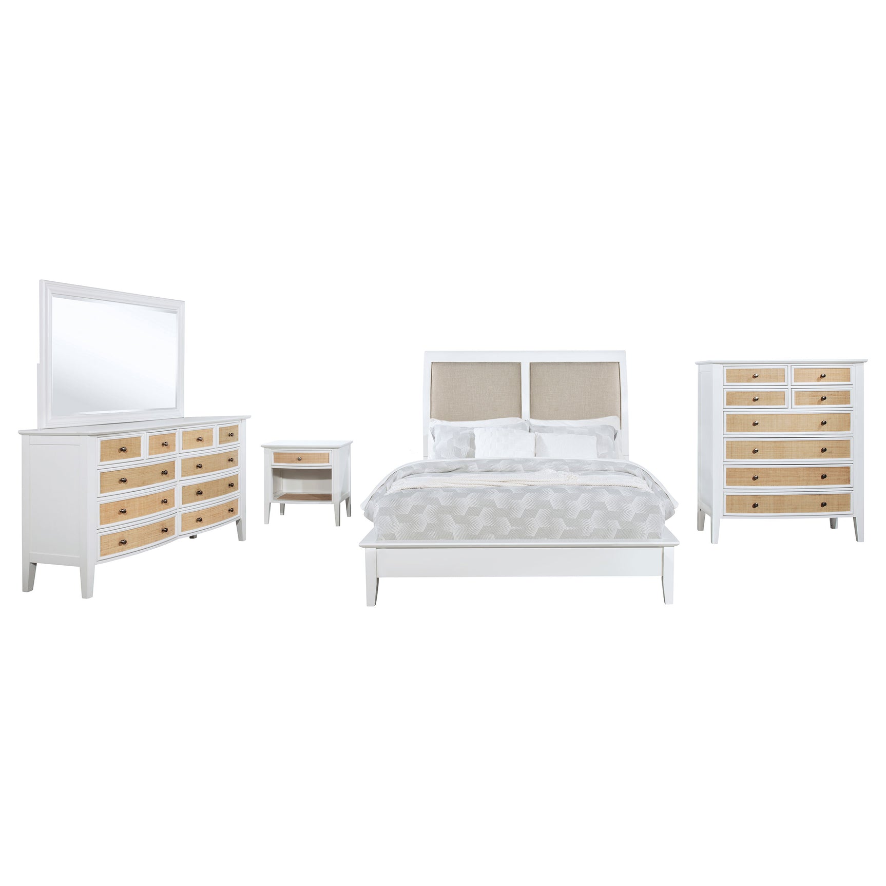 Bexhill 5-piece Eastern King Bedroom Set White - Tampa Furniture Outlet
