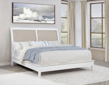 Bexhill 56-inch Upholstered Eastern King Panel Bed White - Tampa Furniture Outlet