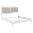 Tampa Furniture Outlet - Coaster - Bexhill 56-inch Upholstered Eastern King Panel Bed White - 223471KE