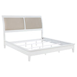 Tampa Furniture Outlet - Coaster - Bexhill 56-inch Upholstered Eastern King Panel Bed White - 223471KE