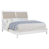 Bexhill 56-inch Upholstered Eastern King Panel Bed White - Tampa Furniture Outlet