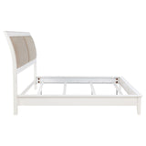 Bexhill 56-inch Upholstered Eastern King Panel Bed White - Tampa Furniture Outlet