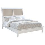 Bexhill 56-inch Upholstered Queen Panel Bed White - Tampa Furniture Outlet