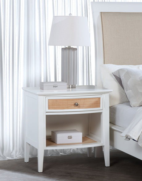 Bexhill 1-drawer Nightstand Bedside Table White - Tampa Furniture Outlet