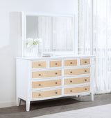 Bexhill 10-drawer Dresser and Mirror White - Tampa Furniture Outlet