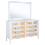Tampa Furniture Outlet - Coaster - Bexhill 10-drawer Dresser and Mirror White - 223473M