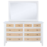 Bexhill 10-drawer Dresser and Mirror White - Tampa Furniture Outlet