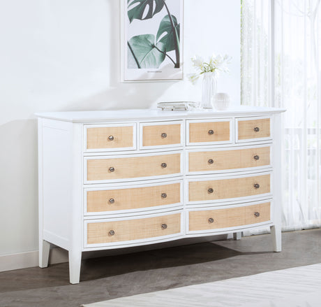 Bexhill 10-drawer Dresser Cabinet White - Tampa Furniture Outlet