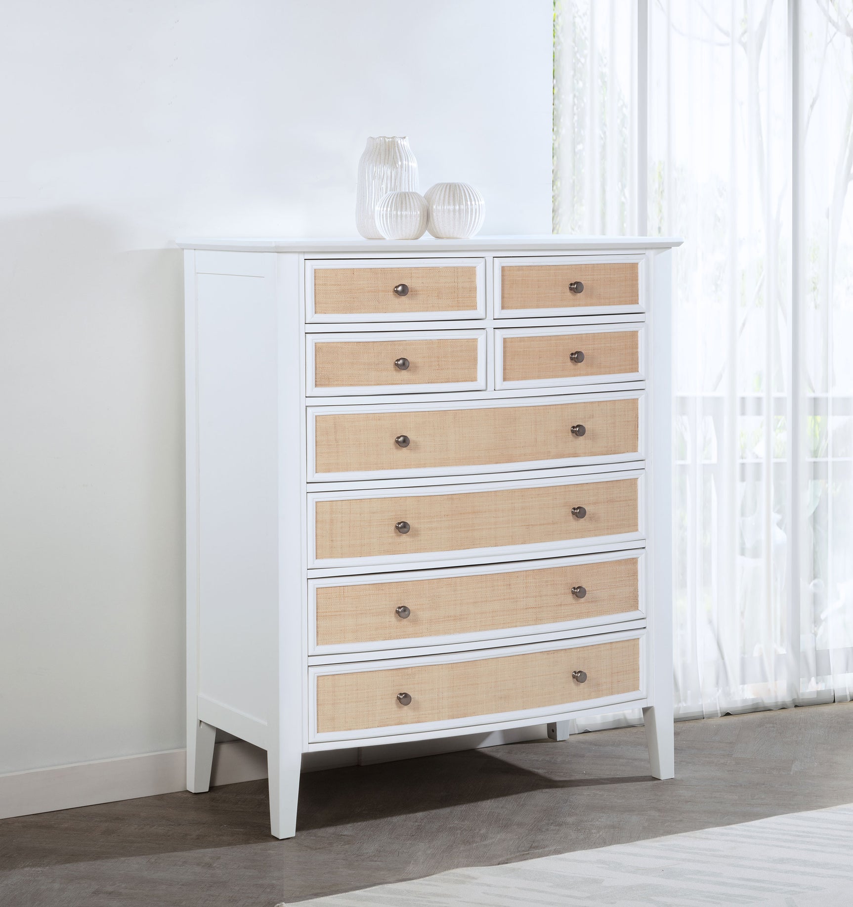 Bexhill 8-drawer Chest of Drawers White - Tampa Furniture Outlet