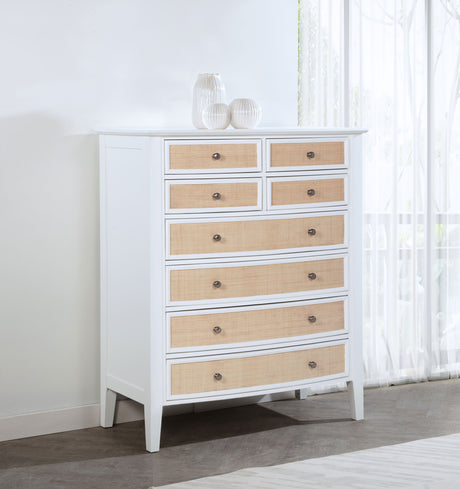 Bexhill 8-drawer Chest of Drawers White - Tampa Furniture Outlet