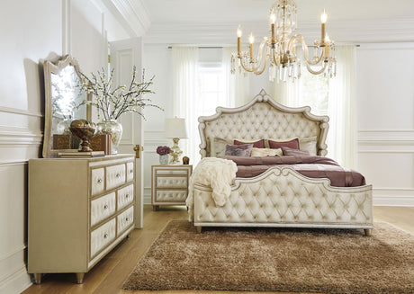 Tampa Furniture Outlet - Coaster - Antonella 4-piece Eastern King Bedroom Set Ivory  - 223521KE-S4