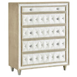 Antonella 5-piece Eastern King Bedroom Set Ivory - Tampa Furniture Outlet